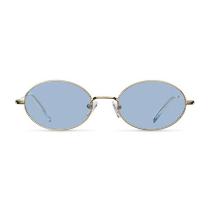 Gold Frame Oval Custom Dark Green Lens Stylish Polarized Metal Sunglasses