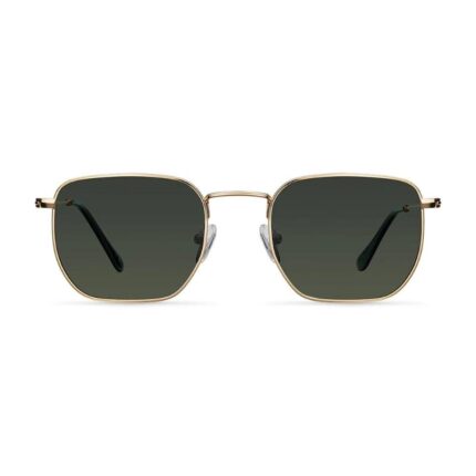 Gold Frame Square Custom Gradient Stylish Polarized Metal Sunglasses