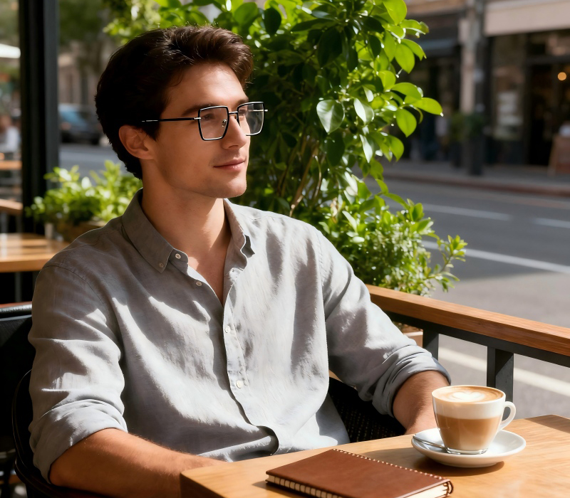 classic metal eyeglasse