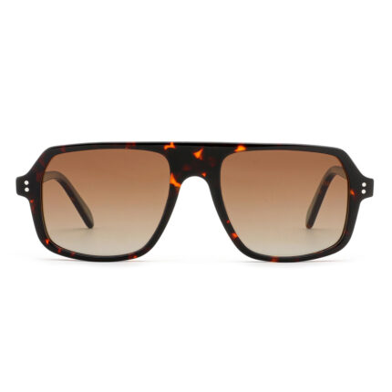 Oversized Horn Rimmed Square Sunglasses Tortoise Frame