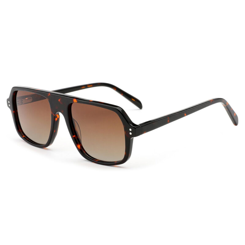 Oversized Horn Rimmed Square Sunglasses