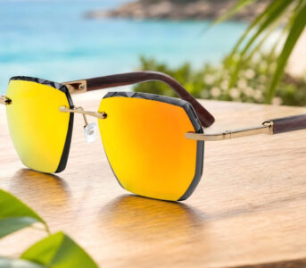 luxury rimless sunglasses